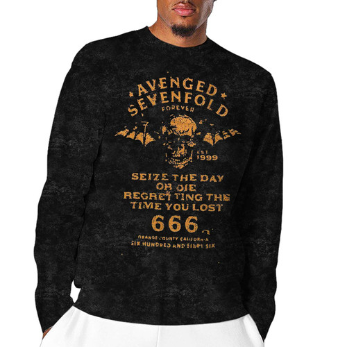 Avenged Sevenfold Unisex Long Sleeve T-Shirt Sieze The Day (Wash Collection)