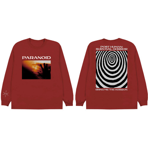 Bring Me The Horizon Unisex Long Sleeve T-Shirt Paranoid (Back Print)