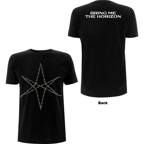 Bring Me The Horizon Unisex T-Shirt Barbed Wire (Back Print) Black