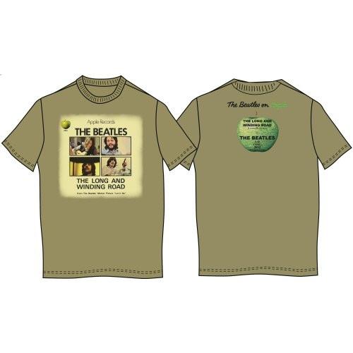 The Beatles Unisex T-Shirt Long & Winding Road (Back Print) Camel