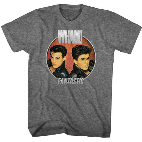 Wham Fantastic Circle Graphite Heather Adult T-Shirt