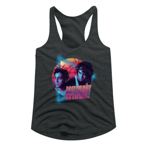 Wham Mi Wham I Vice Dark Gray Heather Junior Women's Racerback Tank Top
