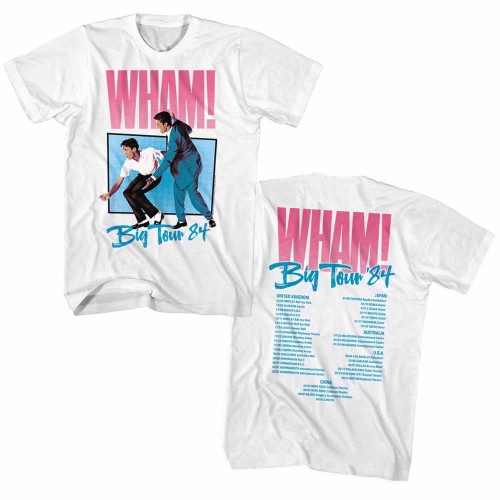 Wham Big Tour White Adult T-Shirt