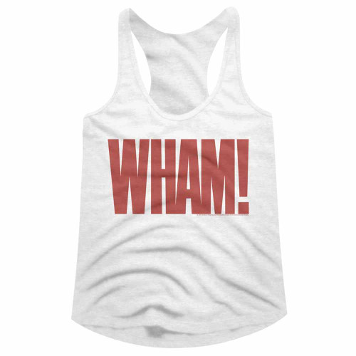 Wham Wham White Junior Women's Racerback Tank Top