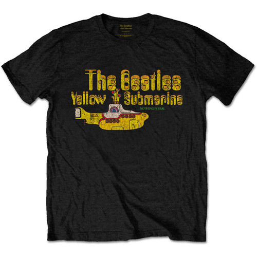 The Beatles Unisex T-Shirt Nothing is Real Black