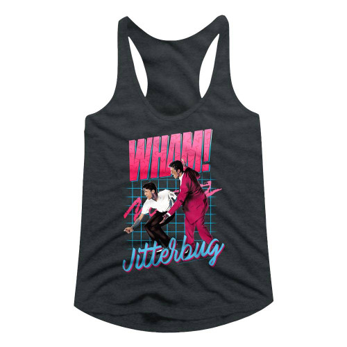 Wham Jitterbug Dark Gray Heather Junior Women's Racerback Tank Top