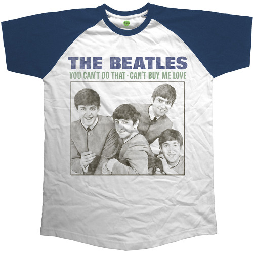 The Beatles Unisex Raglan T-Shirt You Can't Do That - Can't Buy Me Love