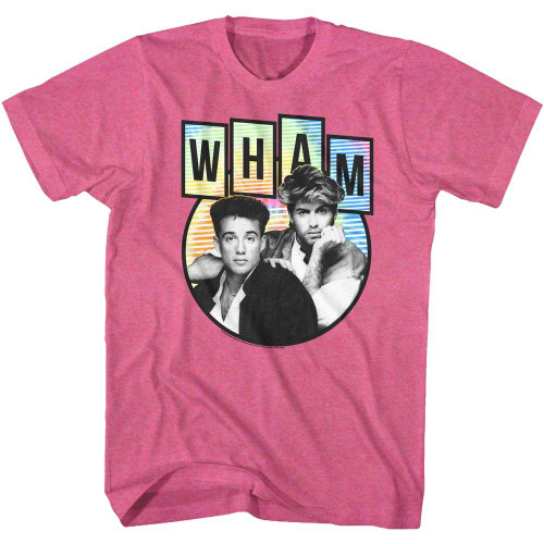 Wham Tidedyepod Retro Pink Heather Adult T-Shirt