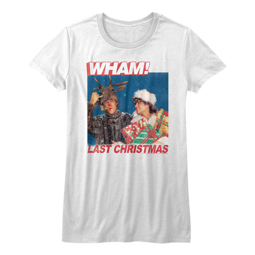 Wham Last Christmas Lyrics White Junior Women's T-Shirt