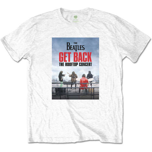 The Beatles Unisex T-Shirt Rooftop Concert White
