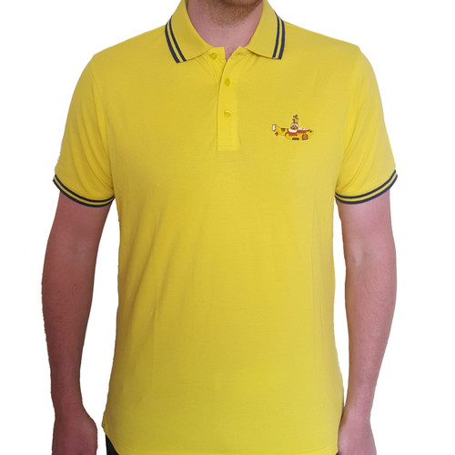 The Beatles Unisex Polo Shirt Yellow Submarine Yellow