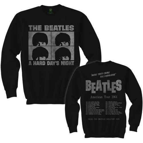 The Beatles Unisex Long Sleeve T-Shirt Hard Days Night (Back Print)