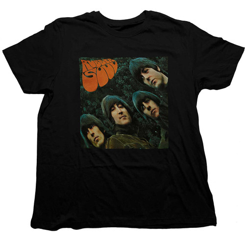 The Beatles Unisex T-Shirt Rubber Soul Album Cover Black