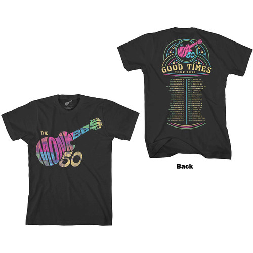 The Monkees Unisex T-Shirt Guitar Discography (Back Print)