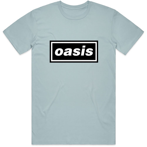 Oasis Unisex T-Shirt Decca Logo Light Blue