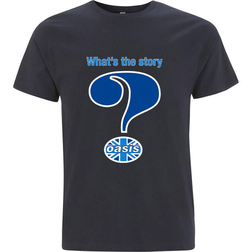 Oasis Unisex T-Shirt Question Mark Navy