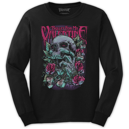 Bullet For My Valentine Unisex Long Sleeve T-Shirt Skull Red Eyes