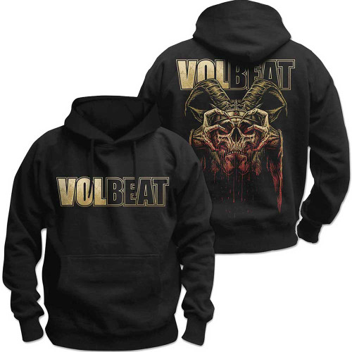 Volbeat Unisex Pullover Hoodie Sweatshirt Bleeding Crown Skull (Back Print)