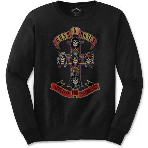 Guns N Roses Unisex Long Sleeve T-Shirt Appetite for Destruction