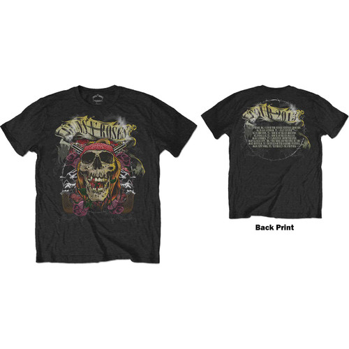 Guns N Roses Unisex T-Shirt Trashy Skull (Back Print)