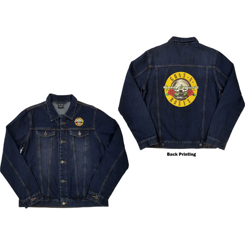 Guns N Roses Unisex Denim Jacket Classic Logo (Back Print)