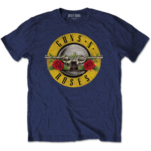 Guns N Roses Kids T-Shirt Classic Logo Navy