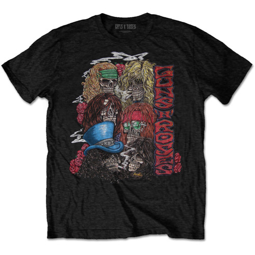 Guns N Roses Unisex T-Shirt Stacked Skulls