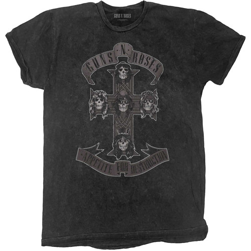 Guns N Roses Unisex T-Shirt Monochrome Cross (Wash Collection)