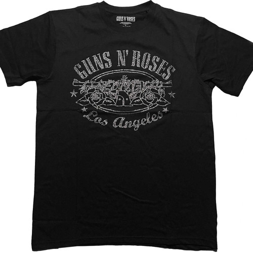 Guns N Roses Unisex T-Shirt LA Logo (Diamante)