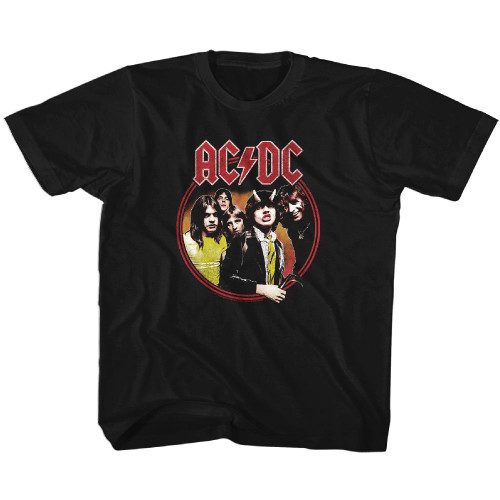 AC/DC Highway To Hell Circle Black Children's T-Shirt