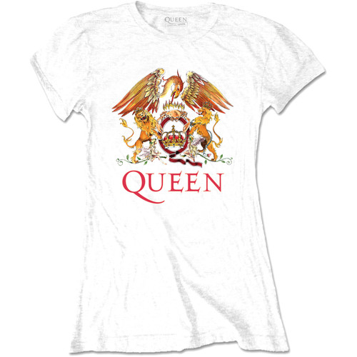 Queen Women's T-Shirt Classic Crest White