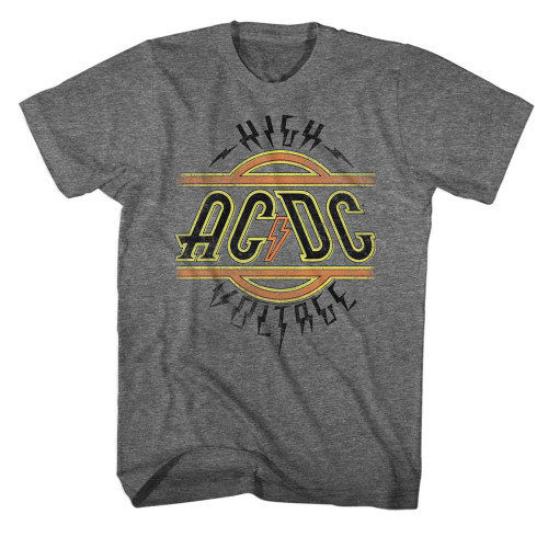 AC/DC High Voltage Graphite Heather Adult T-Shirt