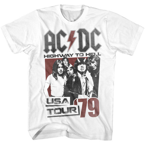 AC/DC Highway To Hell Tour White Adult T-Shirt