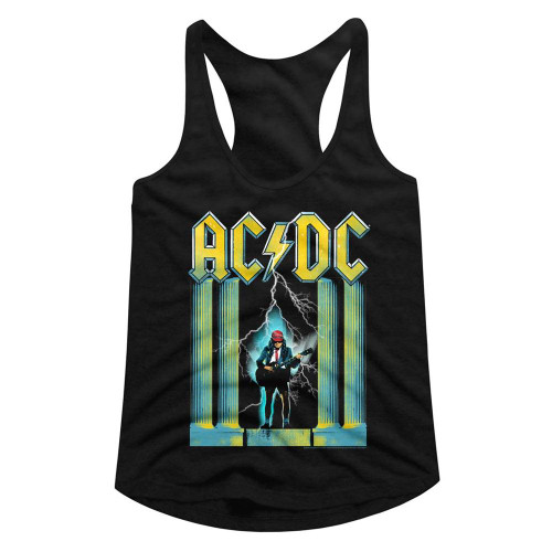 AC/DC Black Junior Women's Racerback Tank Top T-Shirt