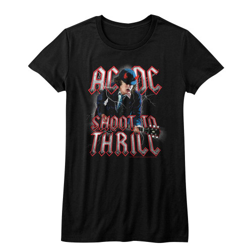 AC/DC Shoot To Thrill Black Junior Women's T-Shirt