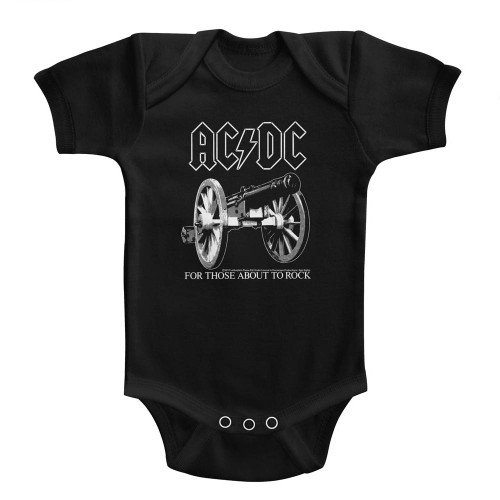 AC/DC About To Rock Black Baby Onesie T-Shirt