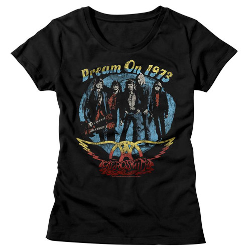 Aerosmith Dream On Black Junior Women's T-Shirt