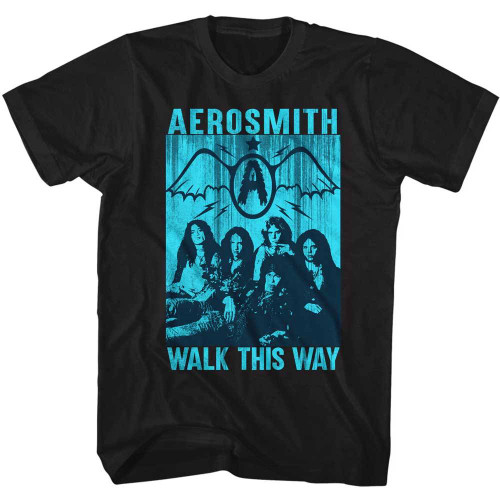 Aerosmith Walk This Way Black Adult T-Shirt