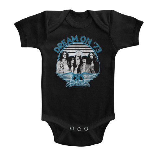 Aerosmith Dream On Blue & White Black Infant Baby Onesie T-Shirt
