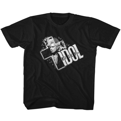 Billy Idol Cross It Out Black Children's T-Shirt