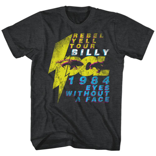 Billy Idol Eyeballs Heather Adult T-Shirt