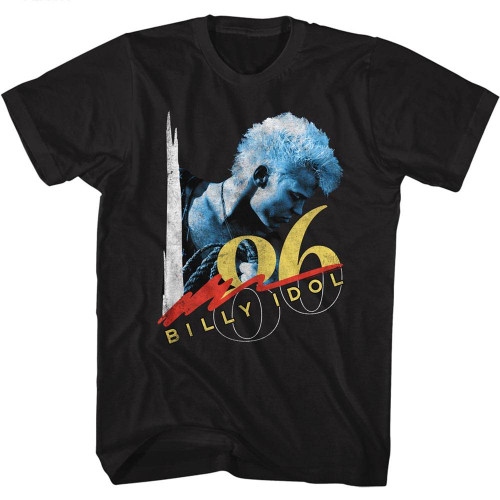 Billy Idol '86 Black Adult T-Shirt