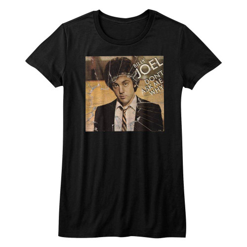 Billy Joel Don't Ask Me Why Black Junior Women's T-Shirt