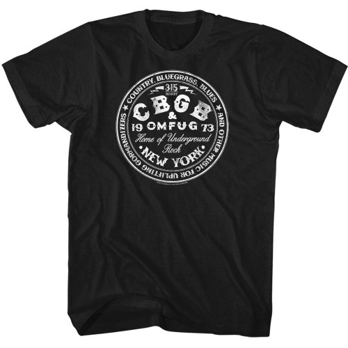 CBGB Circle Logo Black Adult T-Shirt