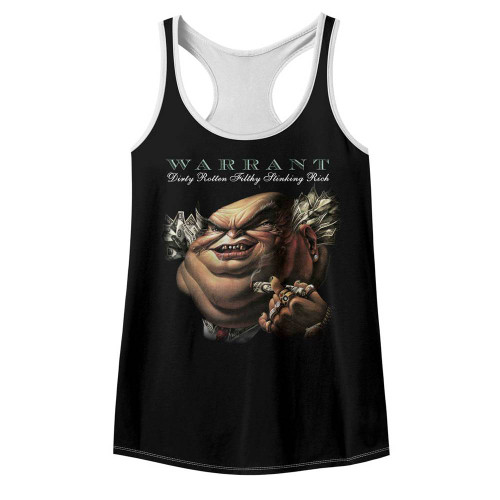 Warrant Drfsr Black/White Color Block Junior Women's Racerback Tank Top
