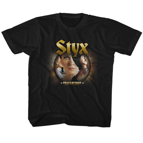 Styx Pieces Of Eight Black Children's T-Shirt