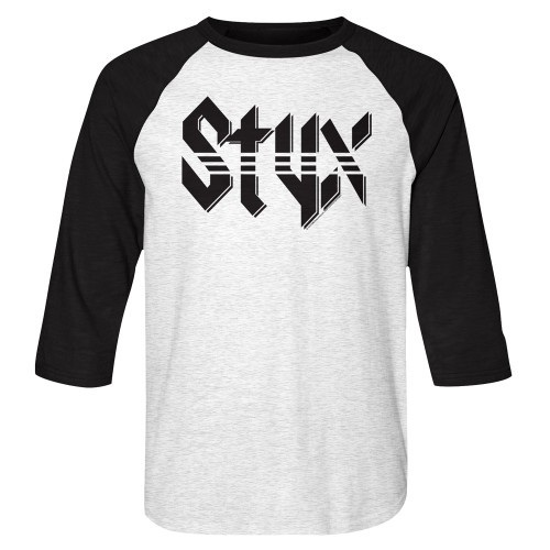 Styx Styx White/Black Adult 3/4 Sleeve Raglan T-Shirt