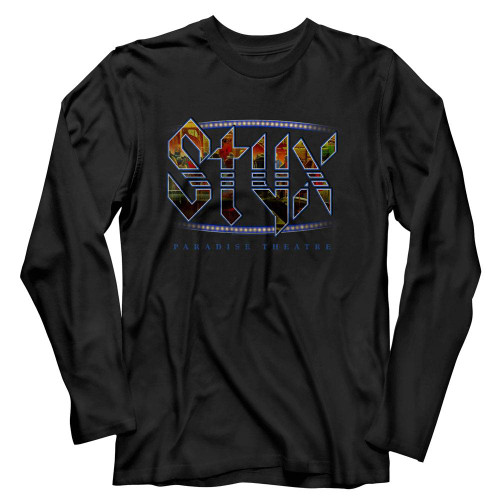 Styx Paradise Theatre Black Adult Long Sleeve T-Shirt