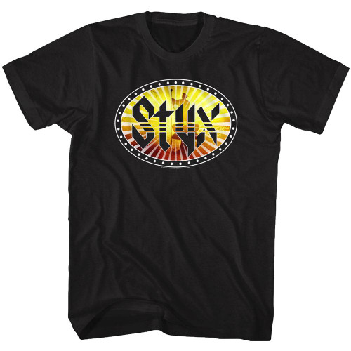 Styx Wooden Nickel Black Adult T-Shirt