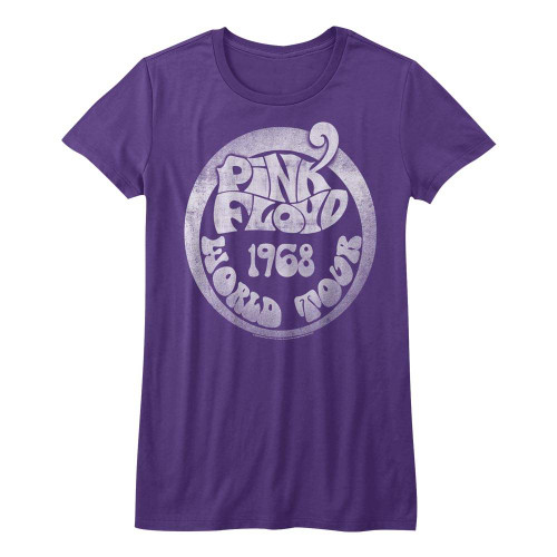 Pink Floyd 1968 World Tour Purple Junior Women's T-Shirt